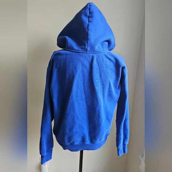 Aritzia TNA Royal Blue Sweatfleece Hoodie with Black Logo - Picture 4 of 6